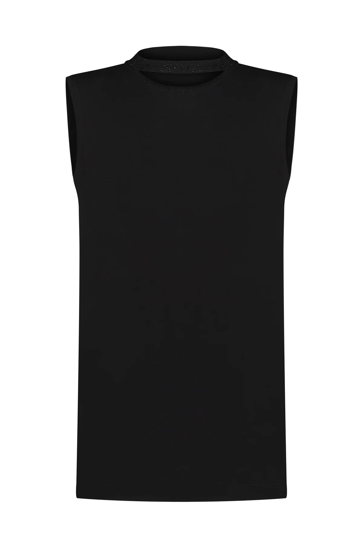 Sleeveless T-shirt with a Cut out on the Front