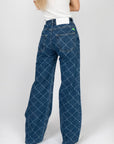 Flared Jeans with Rabitz Print
